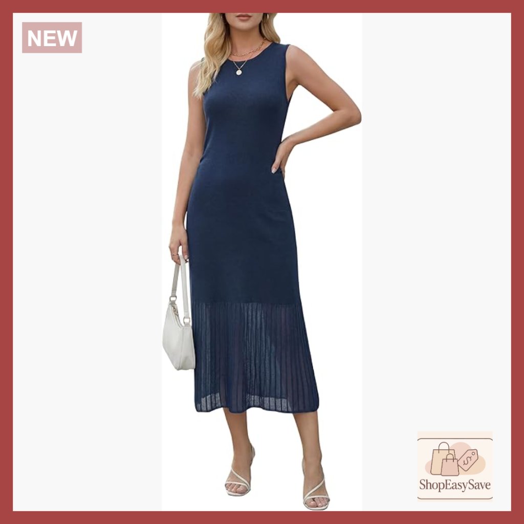 Lyocell Blend Ruched Waist Midi Dress Mermaid Silhouette Patchwork Hem Elegant